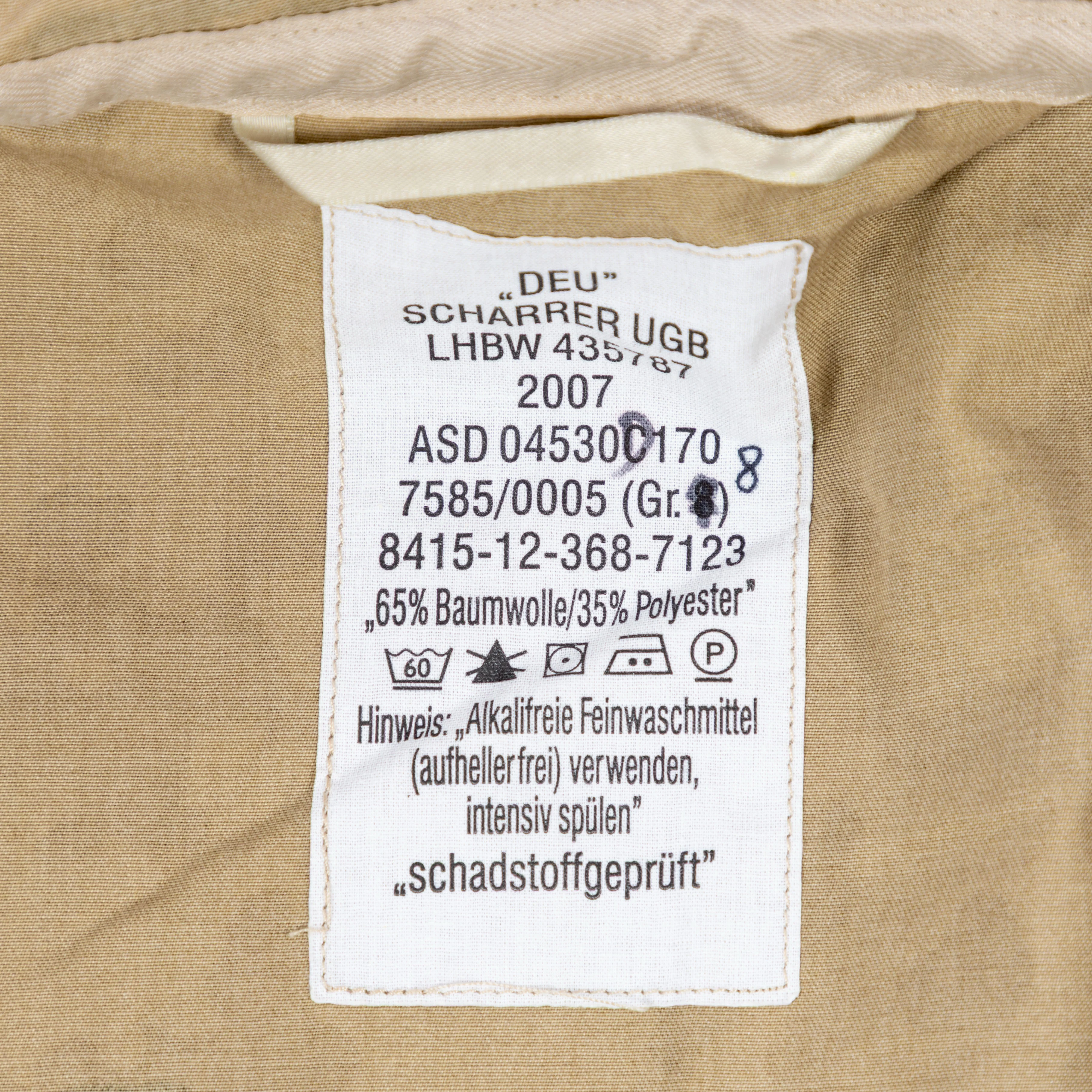German Tropentarn Parka - Image 5