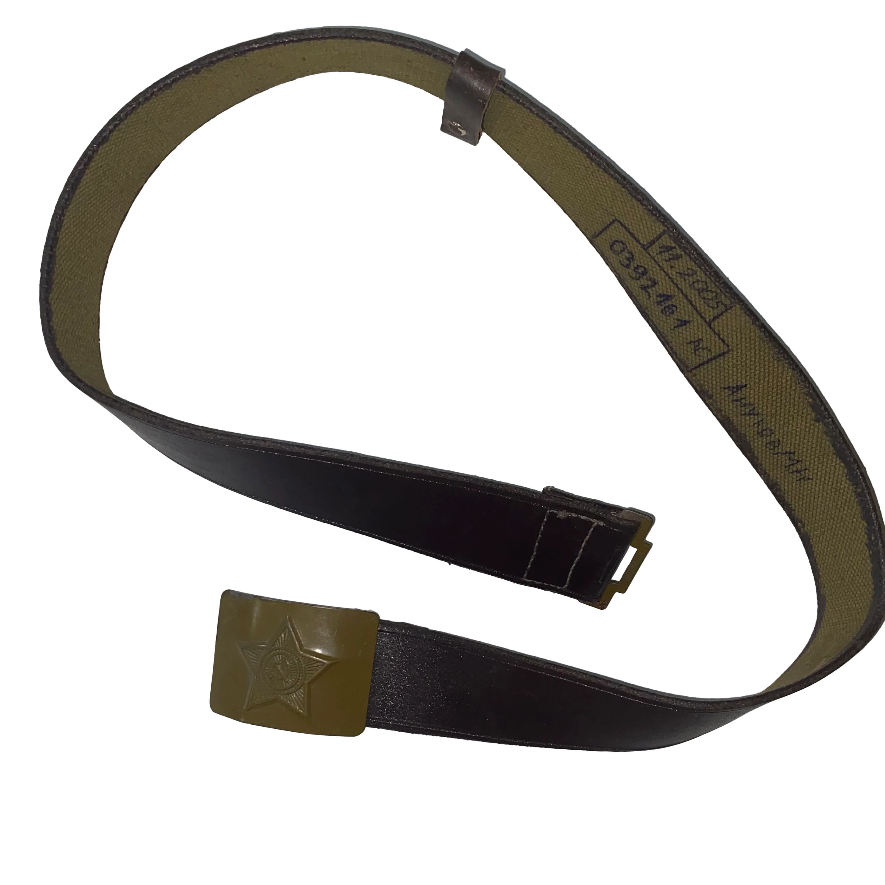Soviet PVC Coated Belt w/ Green Buckle - Image 4
