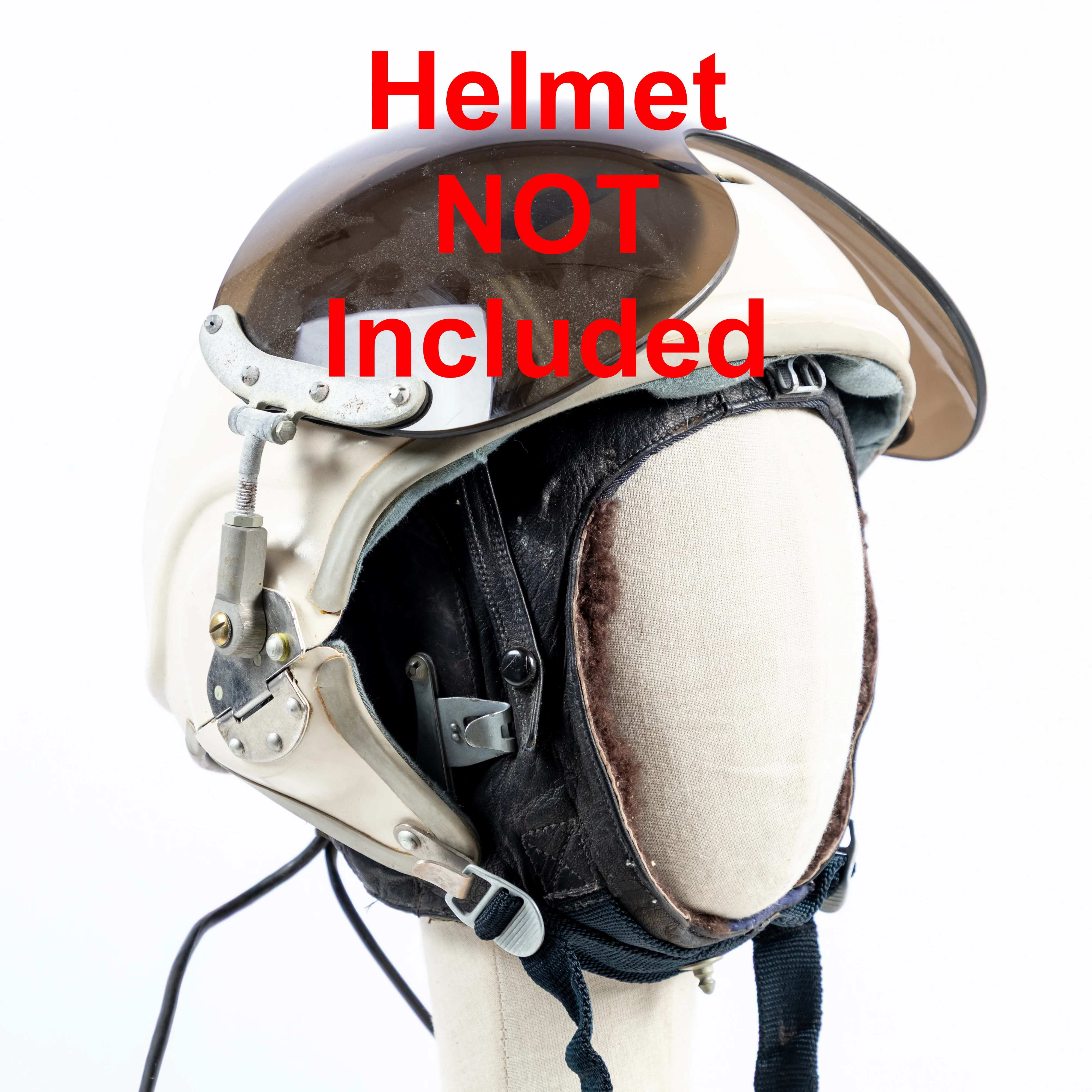 Soviet ShL-58/61 Fur Leather Pilot Helmet Liner - Image 5